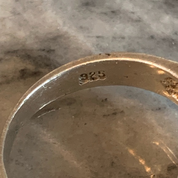 Sterling Silver Ring Black Onyx Stone Stamped 925 Size 7 Vintage Minimalist - Picture 5 of 12